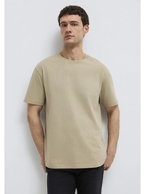 Mavi Bisiklet Yaka Bej Basic Tişört 0611596-70360