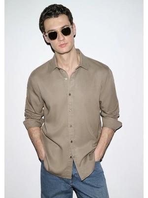 Mavi Kahverengi (Tencel™) Gömlek 0210818-83866