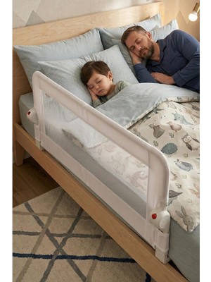 Wellgro Littles 150*48 cm Beyaz Yatak Bariyeri, Çocuk Yatak Korkuluğu