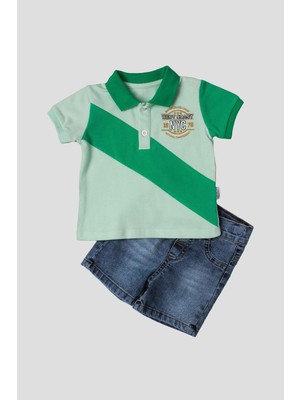 Chicsy Baby Erkek Bebek Pamuklu Polo Takım Pantolon Üst Ikili Takım Düğün Doğum Günü Nişan Nikah Bayram