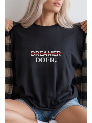 Velmora Fashion Unisex Oversize 24/1 Penye Dtf Baskılı Tişört - DTF293
