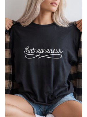 Velmora Fashion Unisex Oversize 24/1 Penye Dtf Baskılı Tişört - DTF298