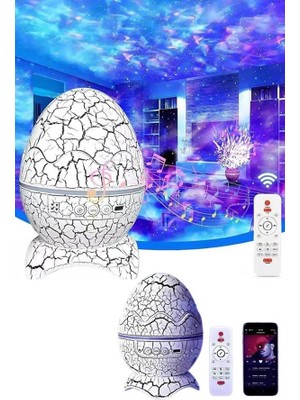 Bluetooth Hoparlör Dinozor Yumurtası Gece Masa Lambası Projektör Nemere