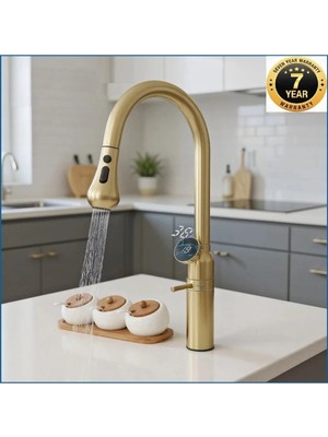 OEM Mutfak Evye Bataryası Dijital LED Ekranlı 3 Fonksiyonlu Spiralli Fiskiye Ithal 7 Yıl Garantili