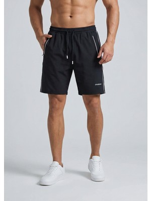 Sparrow Erkek Regular Biye Detaylı Baskılı Ince Nefes Alabilen Kumaş Şort