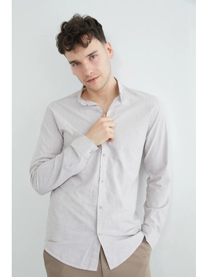 FullaModa Çizgili Düğmeli Gömlek