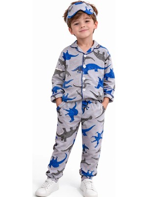 Modaplaza Erkek Çocuk Dinazor Baskılı Pijama Takım