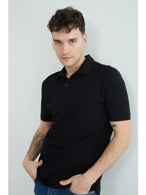 FullaModa Basic Polo Yaka Pike Tişört