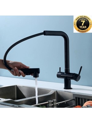 OEM Mutfak Evye Bataryası Dual Flow Su Arıtma Çıkışlı Spiralli Fiskiyeli 7 Yıl Garantili Ithal