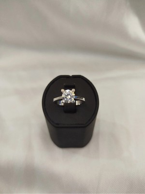 Generic 925 Ayar Gümüş Kadın Yüzüğü – Tektaş Model/ Ölçü No: 17