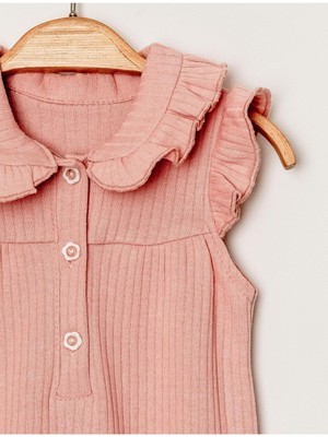 Chicsy Baby Organik Tatlı Yenidoğan Fır Fır Yaka Detalı Çıt Çıt Kapatmalı  Esnek Kız Bebektulumu