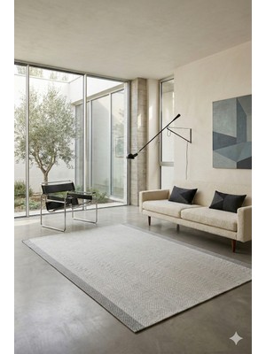 Hasır Dokuma Kaymaz Taban Sisal Kesme Halı Mutfak Koridor Hol Yolluk  S908 Antrasit