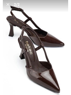 Alfanora Hoost Kahverengi Rugan Topuklu Ayakkabı