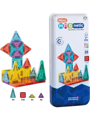 Oyuncak Vitrinim Mini Seyahat Tipi Metal Kutulu 26 Parça Magnet Oyun  Seti