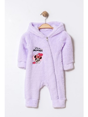Chicsy Baby Kışlık Tatlı Kız Bebek Welsoft Minnie Mouse Kapüşonlu Fermuarlı Tulum