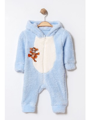 Chicsy Baby Kışlık Tatlı Kaplan Nakışlı Fermuarlı Welsoft Bebek Tulum
