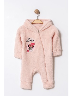 Chicsy Baby Kışlık Tatlı Kız Bebek Welsoft Minnie Mouse Kapüşonlu Fermuarlı Tulum