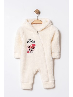 Chicsy Baby Kışlık Tatlı Kız Bebek Welsoft Minnie Mouse Kapüşonlu Fermuarlı Tulum