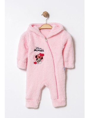 Chicsy Baby Kışlık Tatlı Kız Bebek Welsoft Minnie Mouse Kapüşonlu Fermuarlı Tulum