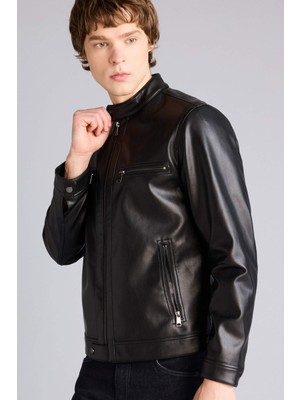 DeFacto Slim Fit Dik Yaka Fermuarlı Mont H0588AX26SP