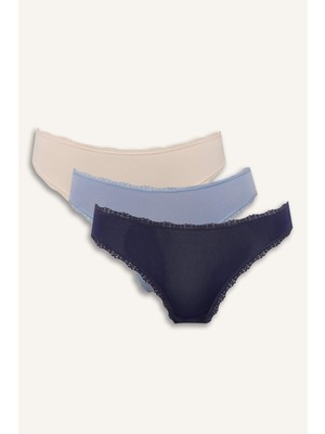 DeFacto Dantel Detaylı Micro 3lü Brazilian KÜLOT E4704AX26SP