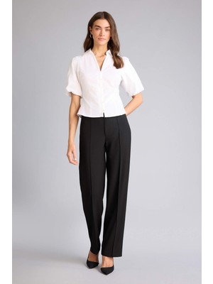 DeFacto Wide Leg Normal Bel Düz Paça Pantolon H1921AX26SM