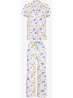 Penti Kırık Beyaz Blossom Gömlek Pantolon Pijama Takımı