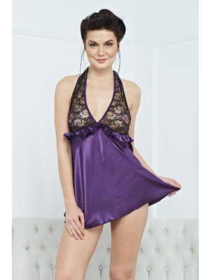 Esranın Dünyası Kadın Şık Saten Gecelik Takım 3525 - Royaleks