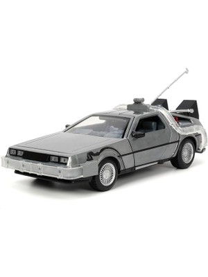 Misda Store 253255038, Zaman Makinesi (Geleceğe Dönüş 1) 1:24, Die-Cast (Metal), Açılabilen Kapılar, Serbest Tekerlek, LED Işıklı