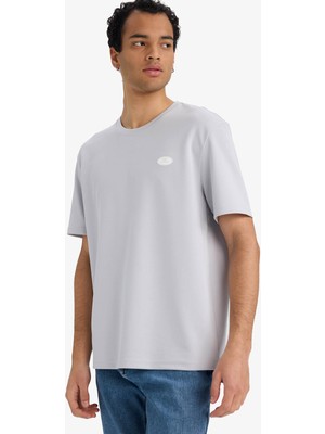 Defacto Nefes Alabilen Baskılı Gri Erkek T-Shirt F8121AX/GR297