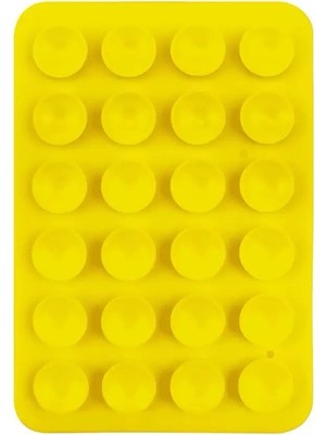 Rengareng Kare Öpücüklü 03 Çift Taraflı Silikon Tutucu 5,50CM x 8cm - Sarı