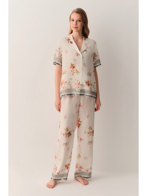 Suwen Victoria Gömlek Yaka Pijama Takımı