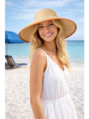 Doğal Hasır Fötr Şapka Meksikatipi Geniş Şapka