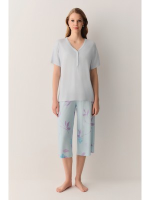 Suwen Sandy Kapri Şort Pijama Takımı