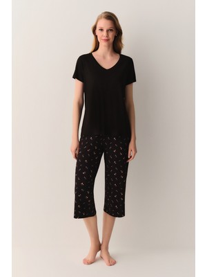 Suwen Chloe Kapri Şort Pijama Takımı