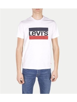 Levi's Sportswear Logo Graphic 84 Beyaz Erkek Tişört Kısa Kol %100 Pamuk Modern Stil