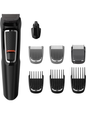 Philips MG3730 8'i 1 Arada Erkek Bakım Seti Şarjlı Kullanım Süresi 60 dk Siyah Renk