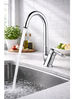 Sardıcı Mutfak Bataryası Eviye Bataryası Çift Su Girişli Pirinç Malzeme