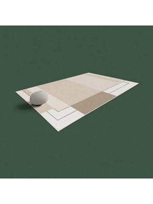 Bej Renkli West Home Yıkanabilir Kaymaz Taban Modern Halı 140 x 450 cm Salon ve Mutfak İçin