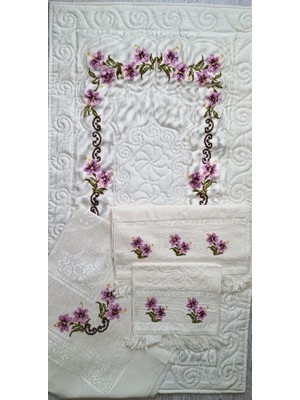 Çeyizlik Kanaviçe Işlemeli Seccade Bohça Takımı \ El Emeği Özel Üretim