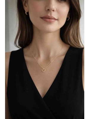 Myth Atelier Altın Kaplama Minimal Kalp Kolye - Zarif, Şık ve Sade