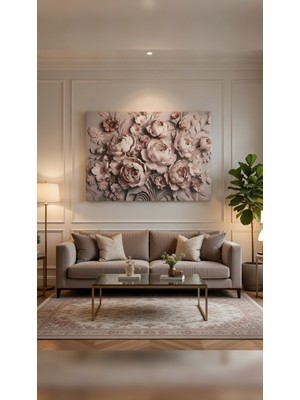 Safir Design Pastel Tonlar Şakayık Buketi Kanvas Tablo