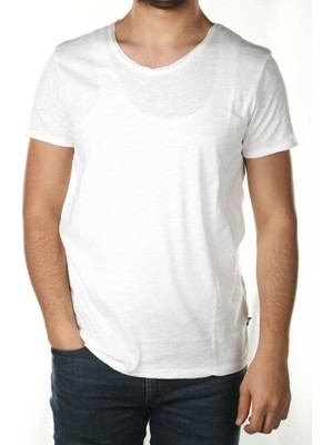 Bad Bear Beyaz V-Neck T-Shirt Erkek Rahat Kesim Günlük Kullanım İçin