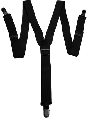 Kemer Dünyası Plastik Klipsli Yıkanabilir Antialerjik Siyah Pantolon Askısı Erkek Kullanıcılar İçin Rahat