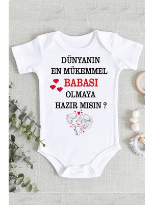 Limon Baba Sürpriz Dünyanın En Mükemmel Babası Olmaya Hazır Mısın Organik Baskılı Zıbın Body