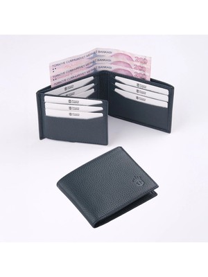 Ancora Leather Hakiki Deri Erkek CÜZDAN-26500-LACIVERT