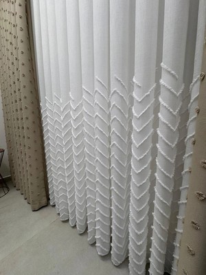 Nivemes Home Nivemeshome Sarel Keten 1/3 Pileli Tül Perde Apm