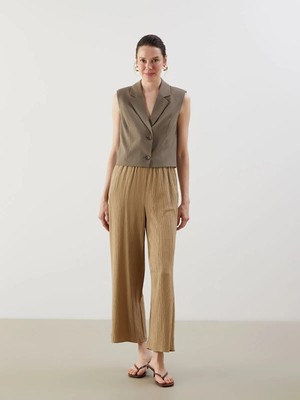 Lc Waikiki Yeni Sezon Beli Lastikli Dokulu Kadın Pantolon