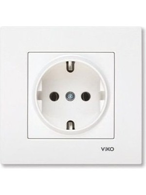 Viko Meridian Beyaz Topraklı Priz Modern Tasarım Özellikli 1 Adet USB Bağlantı Tipi
