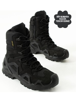Single Sword Fermuarlı Outdoor Kadın&Erkek Taktik Askeri Bot ve Postal 4 Mevsim SS602 (44/SİYAH)